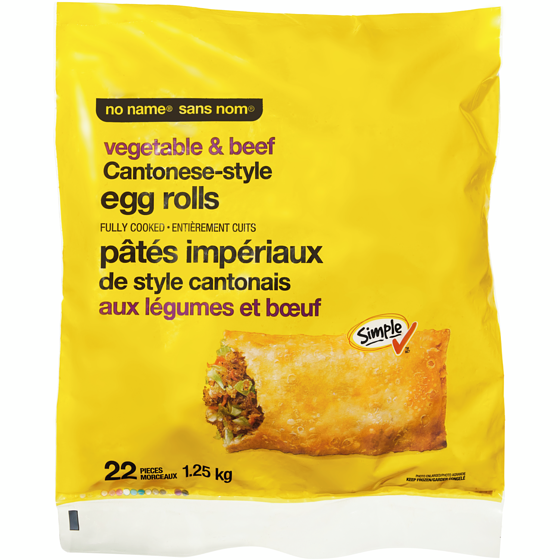 No Name Vegetable and Beef Cantonese-Style Egg Rolls 1.25 kg, $0.96/100g