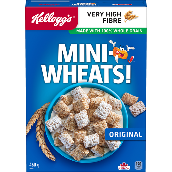 Kelloggs Mini Wheats Cereal Original 460 g, $0.98/100g