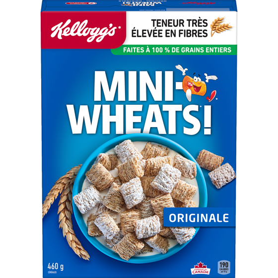 Kellogg’s Mini Wheats Céréales originale 460 g, 1,52 $/100g
