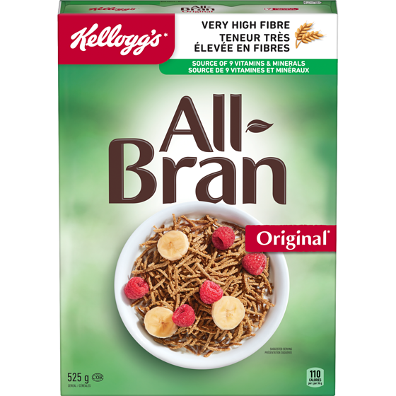 Kelloggs All Bran All-Bran Cereal Original 525 g, $1.33/100g