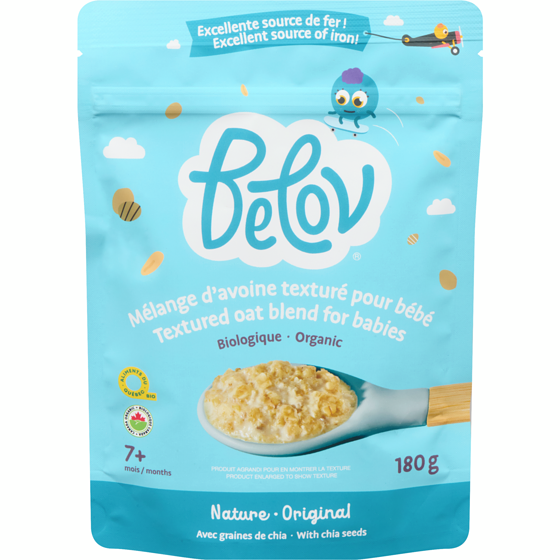 Belov Mélange d'avoine texturé pour bébé nature 7+ mois 180 g, 4,16 $/100g