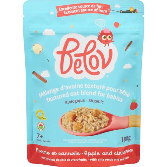 Belov Textured Oat Blend For Babies Apple And Cinnamon 7+ Months 180 g, $3.77/100g