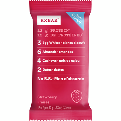 RXBar Barre protéinée à la fraise 12x52.0 g, 4,65 $/100g