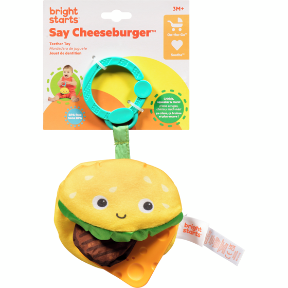 Bright Starts Teether Toy Say Cheeseburger 3m+ 1 ea, $12.99/1ea