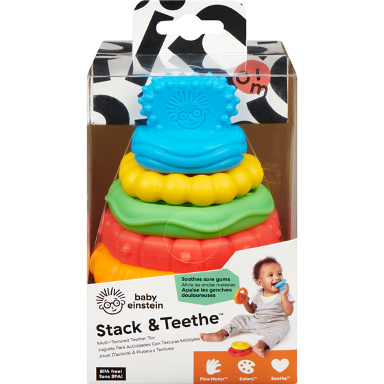 Baby Einstein Multi-Textured Teether Toy Stack & Teethe 0+ M 1 ea, $12.99/1ea