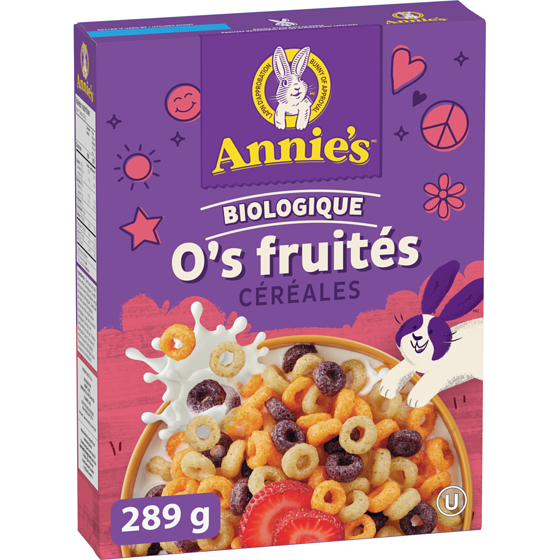 Annie's Céréales de Petit-Déjeuner Biologiques Fruitful O's , Sans Gluten et Grains Entier 289 g, 2,42 $/100g