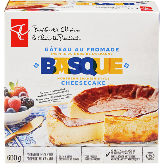 President's Choice Northern Spanish-Style Basque Cheesecake 600 g, $2.08/100g