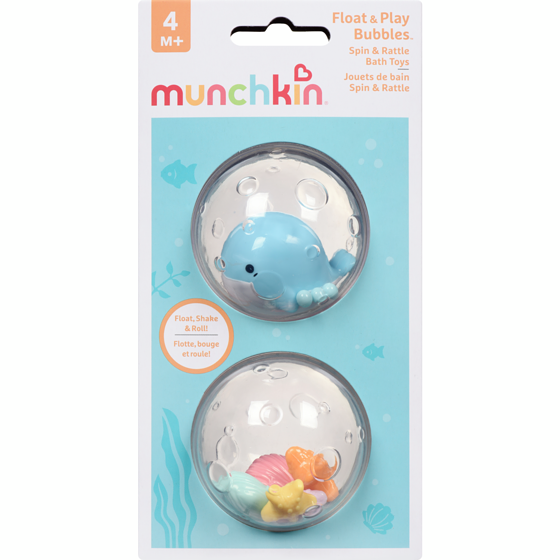 Munchkin Float & Play Bubbles™ Spin & Rattle Bath Toys 2 ea, $4.50/1ea