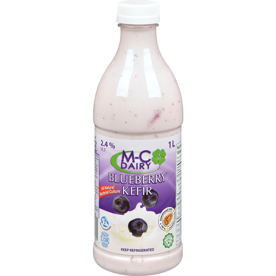 Mc Dairy Blueberry Kefir 2.4 % M.F. 1 l, $0.53/100ml
