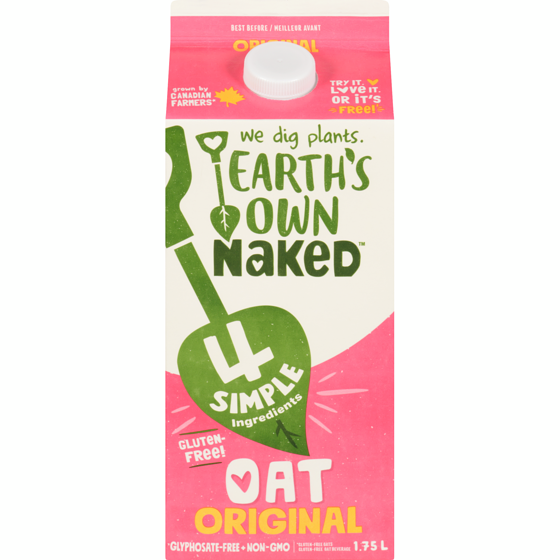 Earth's Own Naked Gluten-Free Oat Beverage, Original 1.75 l, $0.34/100ml