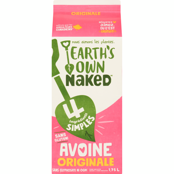 Earth’s Own Sans gluten Boisson à l’avoine Naked Originale 1.75 l, 0,30 $/100ml