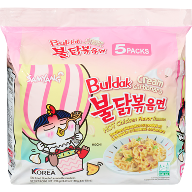 Samyang Buldak Stir-Fried Noodle Cream Carbonara Hot Chicken Flavor Ramen 650 g, $1.38/100g