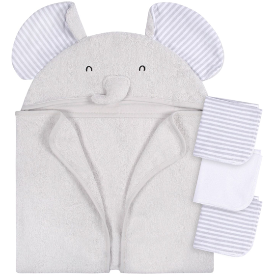 Gerber 4-Piece Bath Set, Grey Elephant 1 ea, $25.00/1ea