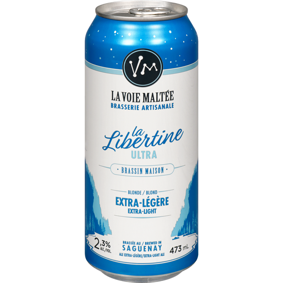 La Voie Maltee Brassin maison ale extra-légère la libertine ultra blond (Pièce d’identité requise au moment du ramassage) 473 ml, 0,95 $/100ml
