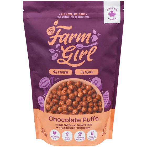Farm Girl Chocolate Puffs Cereal No Sugar 280 g, $4.10/100g