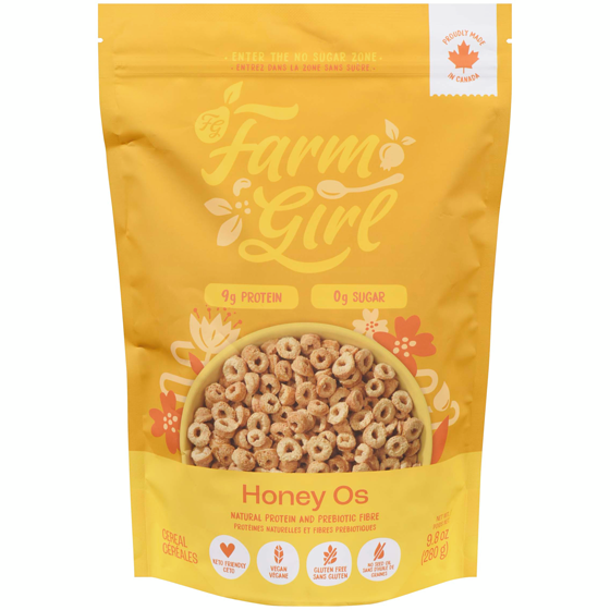 Farm Girl Honey Os Cereal No Sugar 280 g, $4.10/100g