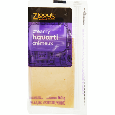 Ziggy’s Tranches de fromage havarti crémeux 160 g, 3,13 $/100g