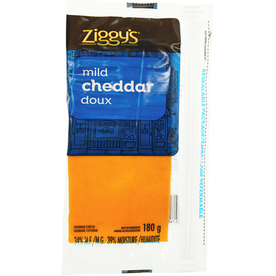 Ziggy's Mild Cheddar Cheese Slices 180 g, $3.33/100g
