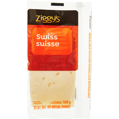 Ziggy’s Tranches de fromage suisse 160 g, 3,13 $/100g