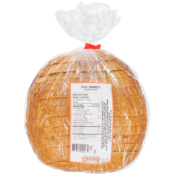 Snowdon Bakery Hungarian Bread 625 g, $1.20/100g
