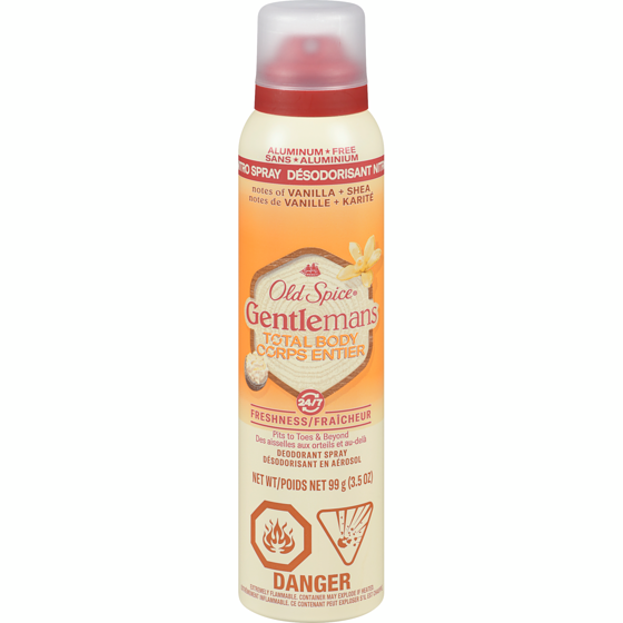 Old Spice Total Body Deodorant Aluminum Free Spray Vanilla + Shea 99 g, $20.19/100g