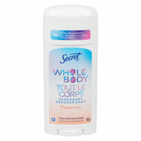 Secret Whole Body Stick Aluminum Free Deodorant With Notes Of Peach & Vanilla 68 g, $27.93/100g