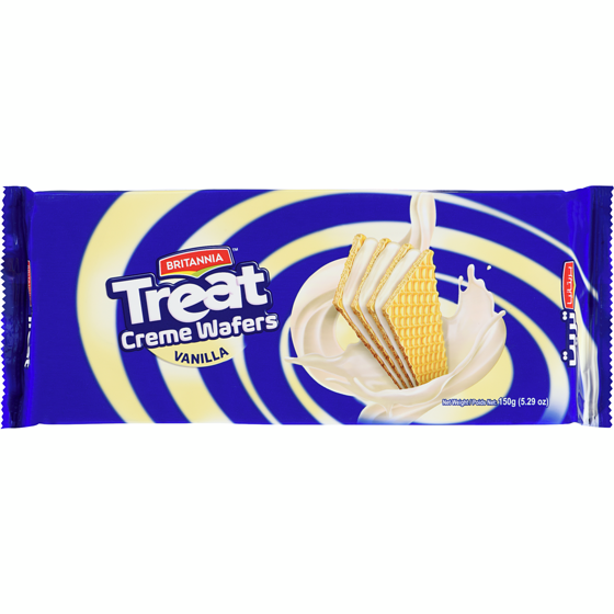 Britannia Treat Wafers Vanilla 150 g, $1.19/100g