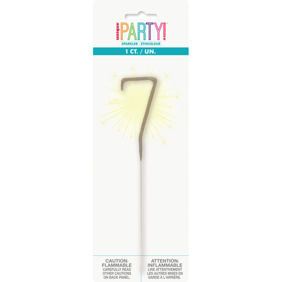 Unique Numeral Sparkler 7 1 ea, $1.50/1ea