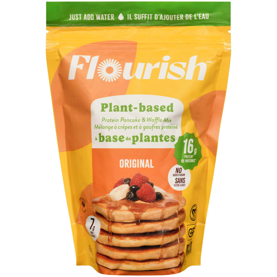 Flourish Mélange à crêpes protéiné à base de plantes original 430 g, 3,02 $/100g