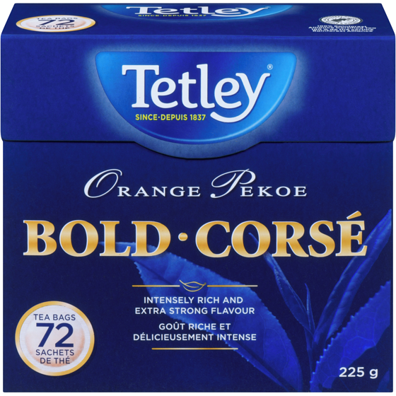 Tetley Tea Bags Orange Pekoe Bold 72 ea, $0.10/1ea