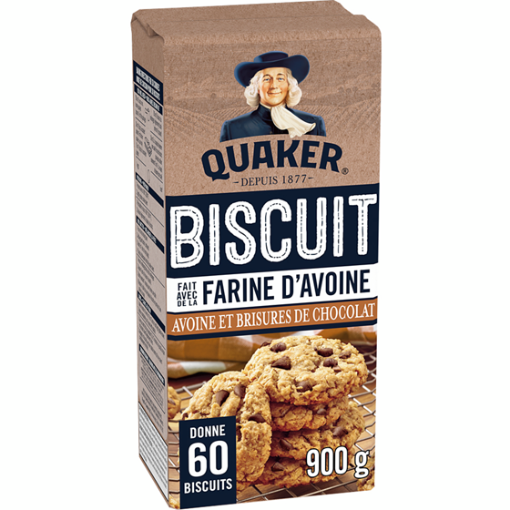 Quaker Mélange à biscuits à la farine d’avoine, Avoine et brisures de chocolat 900 g, 0,67 $/100g