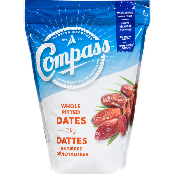null Wholesome Dried Fruit Whole Pitted Dates 2 kg, $0.40/100g