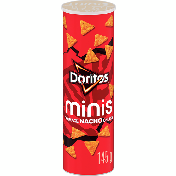 Doritos Minis chips tortilla aromatisées Fromage nacho 145 g, 2,75 $/100g