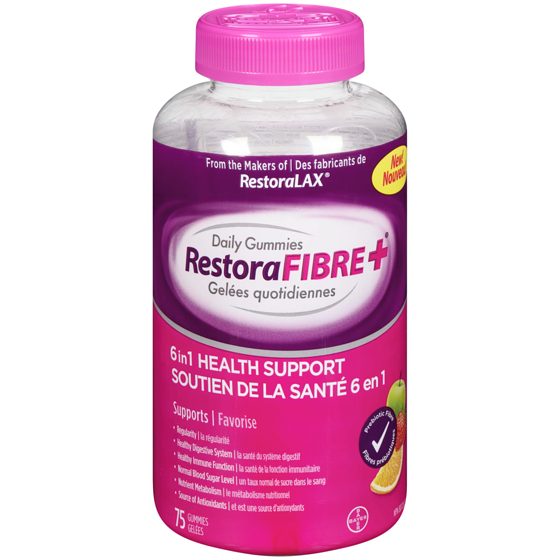 Restoralax Daily Gummies 6 In 1 Health Support 75 ea, $0.25/1ea