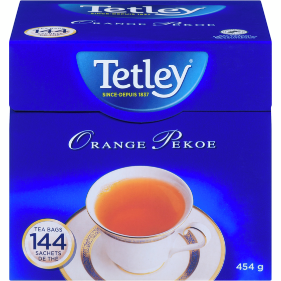 Tetley Sachets de thé orange pekoe 144 sachets 454 g, 2,42 $/100g