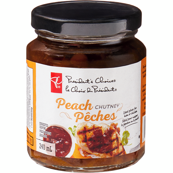 President's Choice Peach Chutney 240 ml, $2.29/100ml