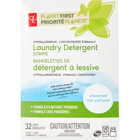 President's Choice Planet First™ Laundry Strips Fragrance Free 32 ea, $0.33/1ea
