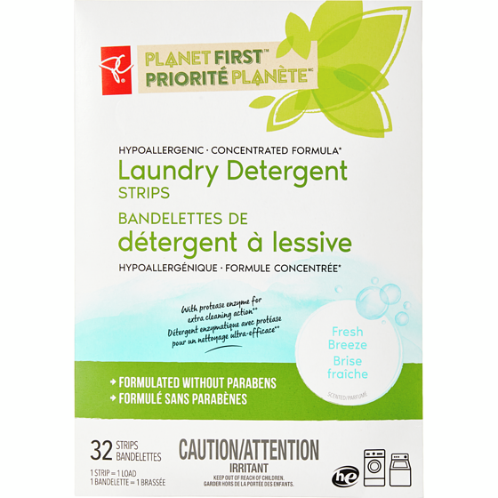 President's Choice Planet First™ Laundry Strips Fresh Breeze Scent 32 ea, $0.33/1ea