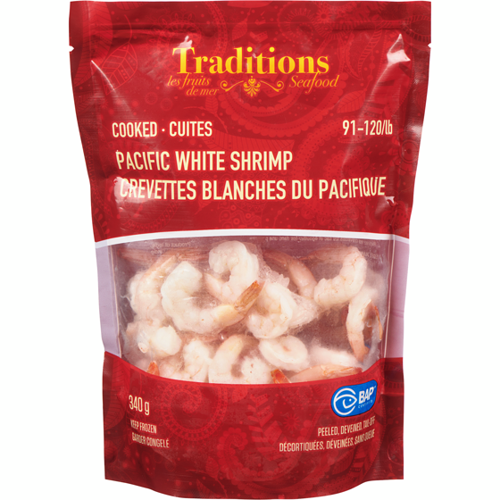 Traditions Crevettes blanches du pacifique 340 g, 2,06 $/100g