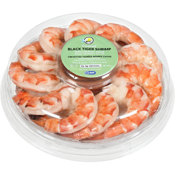 IFC seafood Cooked Black Tiger Shrimp With Cocktail Sauce 454 g, $5.94/100g