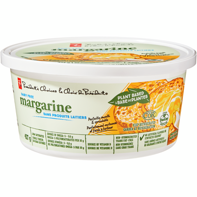 President's Choice Plant Based Dairy Free Margarine 427 g, $0.70/100g