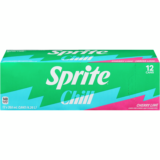 Sprite Lemon Lime Soda Chill Fridge Pack Cans 12x355.0 ml, $0.21/100ml