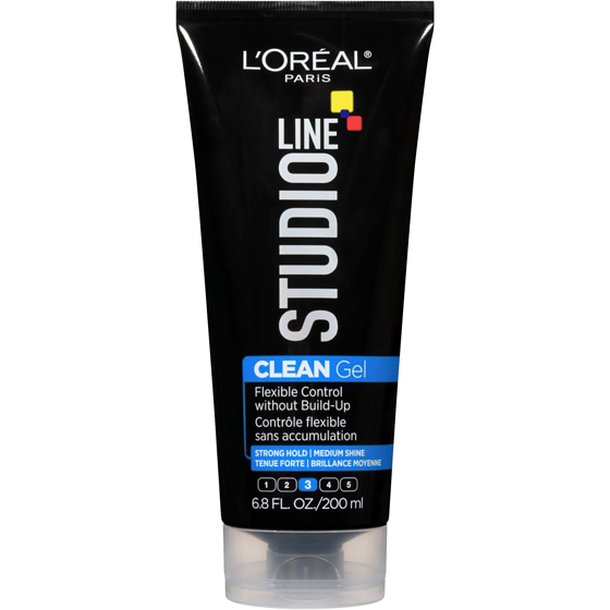 L’Oréal Gel coiffant, tenue forte et flexible, studio line clean 200 ml, 5,00 $/100ml