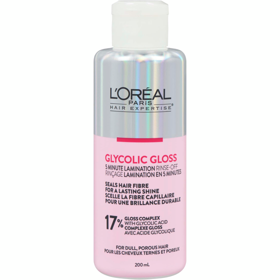 L’Oréal Traitement de lamination brillance glycolic gloss 200 ml, 5,75 $/100ml