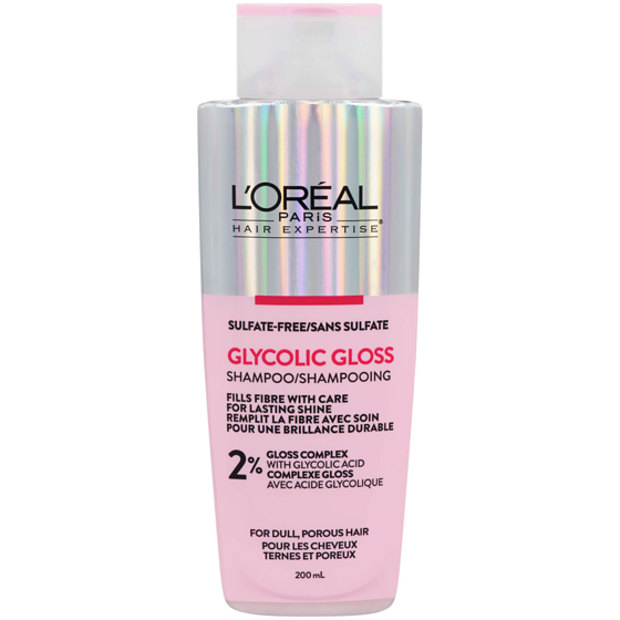 L’Oréal Shampooing brillance sans sulfates glycolic gloss 200 ml, 5,75 $/100ml