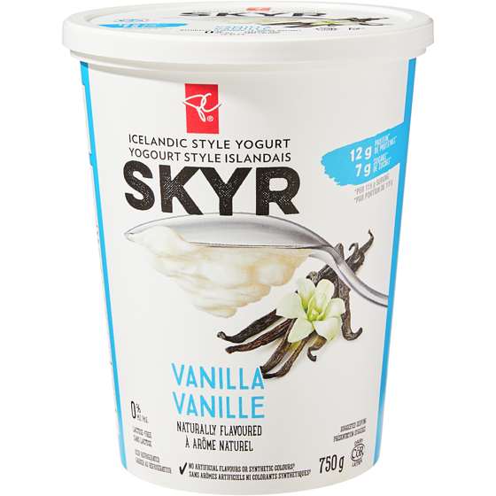President's Choice Icelandic Style Skyr Vanilla Yogurt  750 g, $0.80/100g