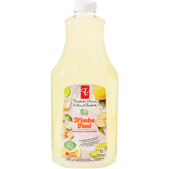 President's Choice Nimbu Pani Lemonade 1.54 l, $0.26/100ml