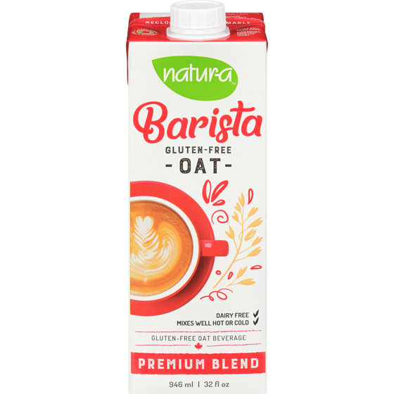 Natura Barista Premium gluten-free oat beverage 946 ml, $0.40/100ml