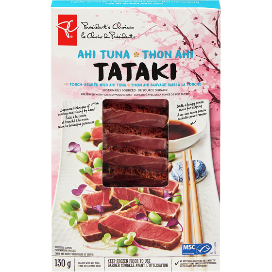 le Choix du Président Tataki de thon ahi 130 g, 10,69 $/100g