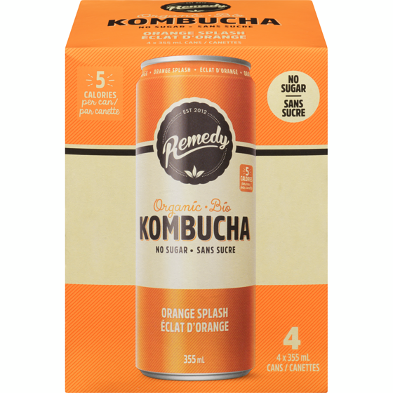 Remedy Kombucha Organic Orange Splash 4x355.0 ml, $0.49/100ml